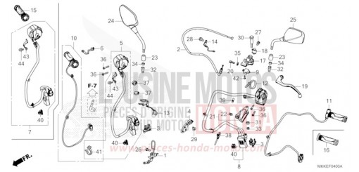 HEBELGRIFF/SCHALTER/KABEL (CRF1000A/A2/AL/AL2) CRF1000AK de 2019